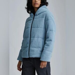 NVLT Berber Hooded Zip Front Puffer Jacket